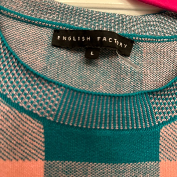 English Factory gingham sweater - Picture 3 of 5